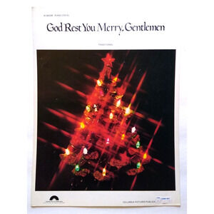 God Rest You Merry Gentlemen Sheet Music 1980 Christmas Holiday Music Piano